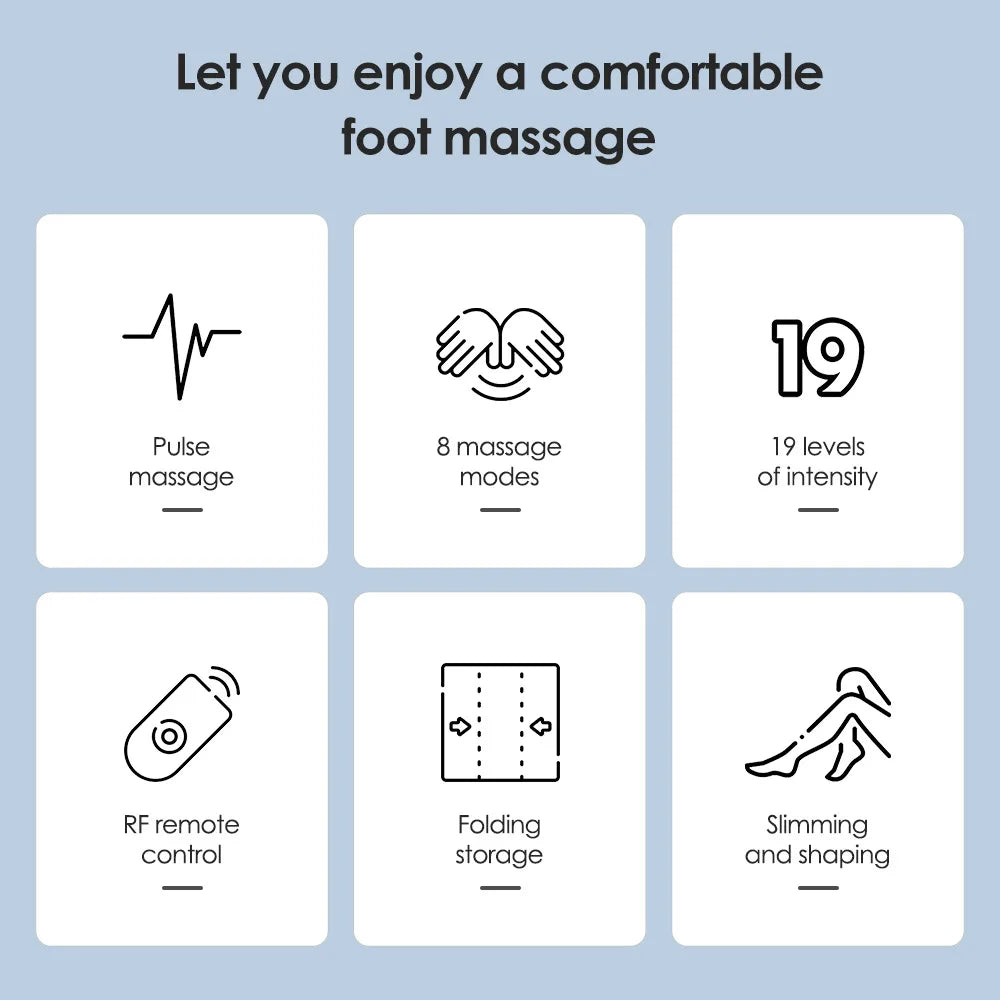 Massageador Elétrico de Pés EMS – Alívio de Dores, Estímulo Muscular e Melhora da Circulação