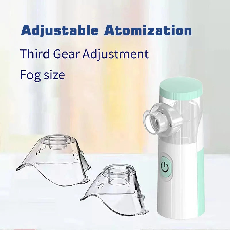 Nebulizador Médico Portátil de Malha Silenciosa – Inalador para Asma, Crianças e Adultos | Mini Atomizador USB com Umidificação