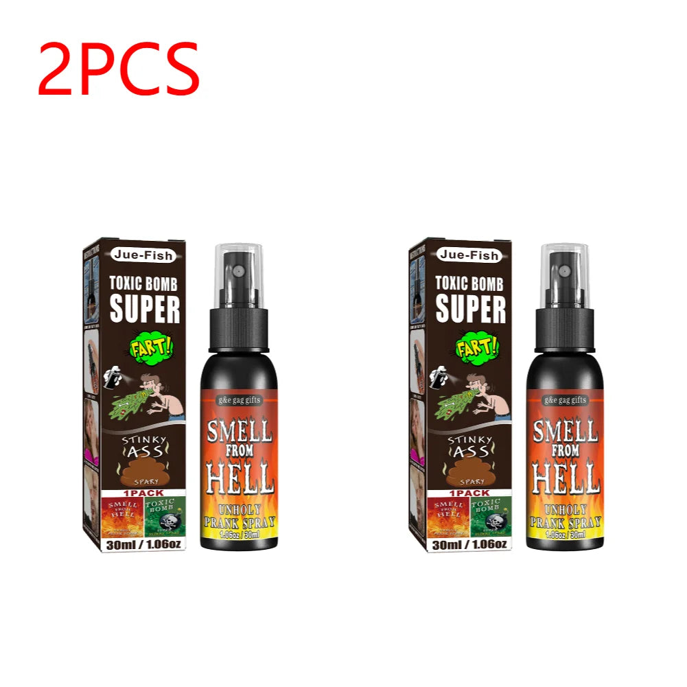 Plastic Gag Spray Can para adultos e crianças, não tóxico, brinquedos engraçados, fedido, brincadeira, festa de Halloween, 30ml
