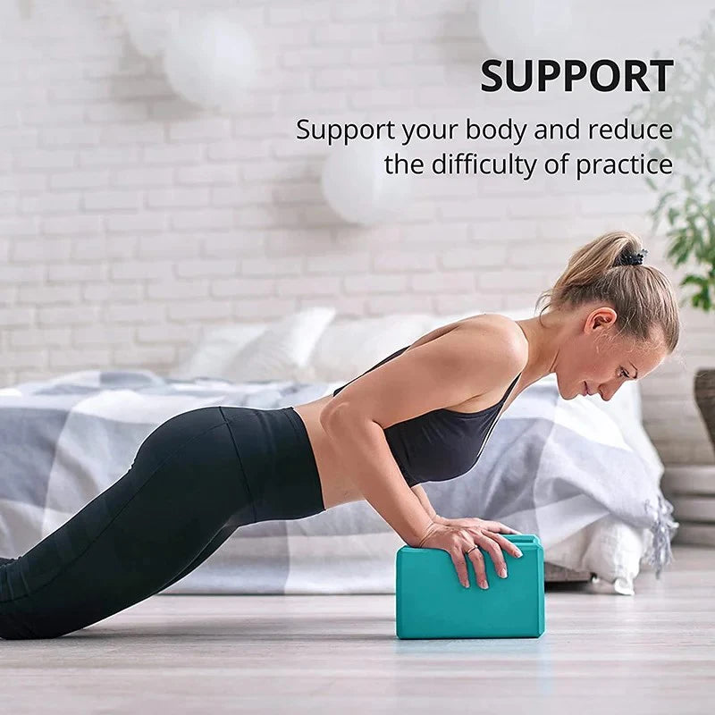 Bloco de Espuma de Yoga de Alta Densidade – Antiderrapante para Mais Estabilidade e Conforto