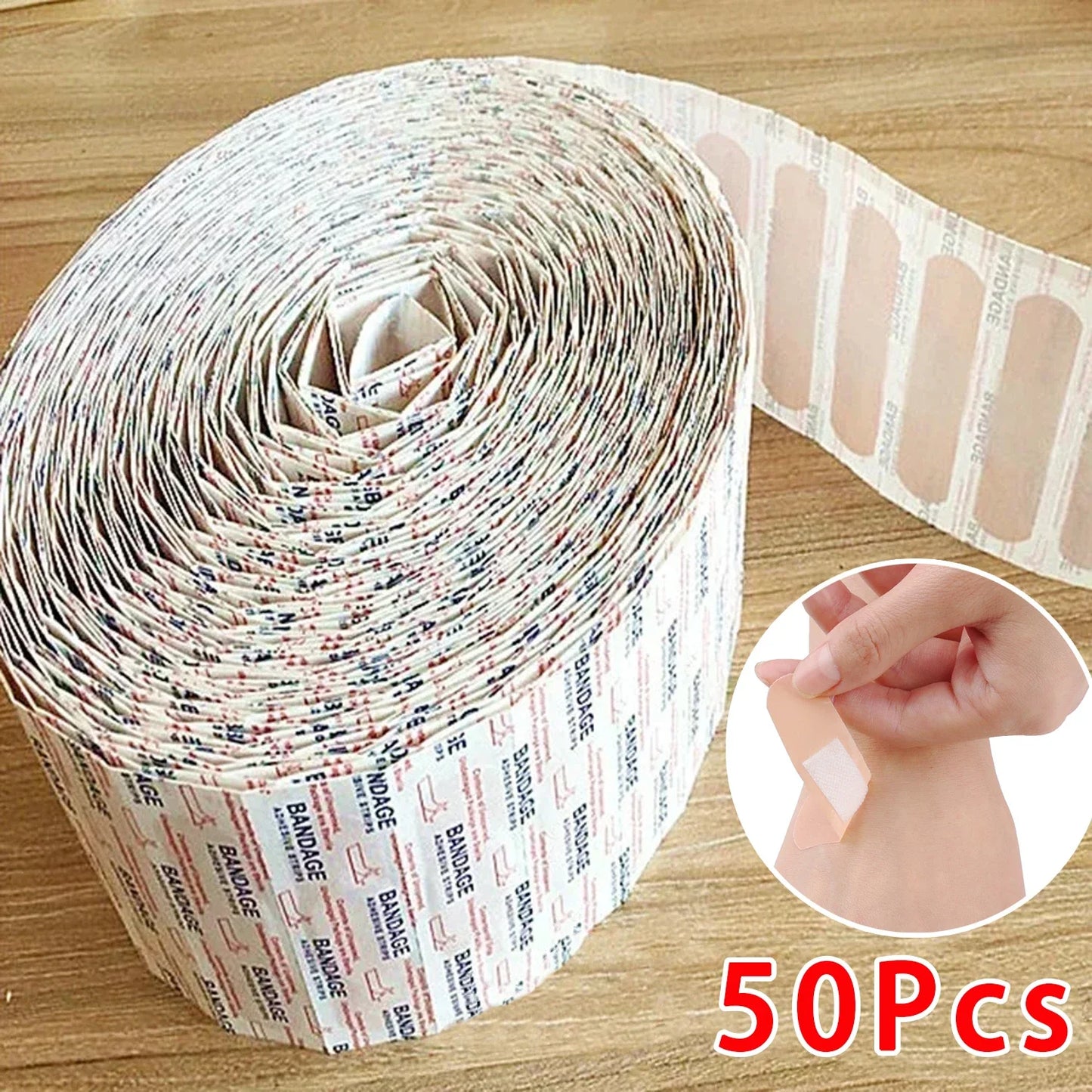 Band-Aid Impermeável e Respirável – Curativo Adesivo Almofadado para Hemostasia, Primeiros Socorros e Proteção de Feridas