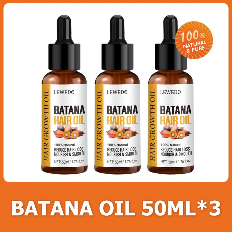 Lewedo Naturals Óleo de Batana Puro – Crescimento Rápido e Cuidado Saudável para Cabelos Masculinos e Femininos