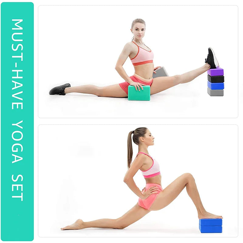 Bloco de Espuma de Yoga de Alta Densidade – Antiderrapante para Mais Estabilidade e Conforto