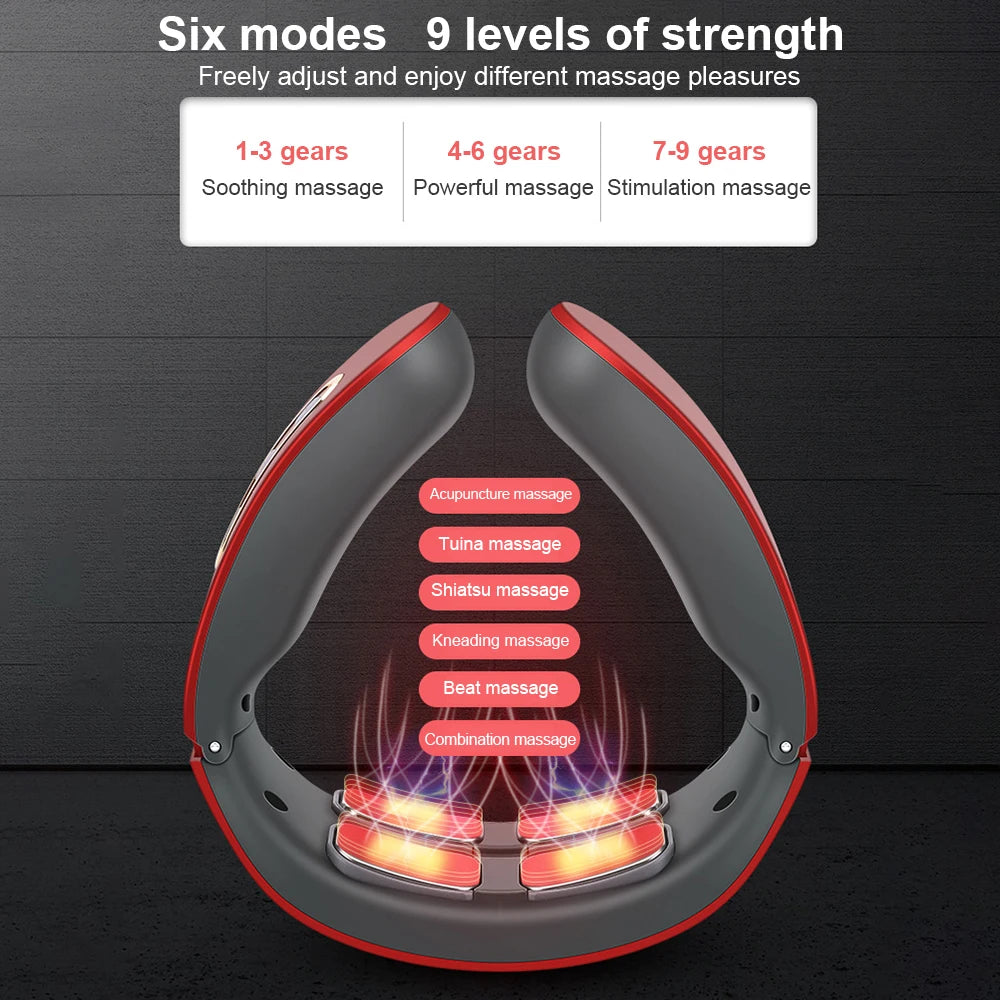 Massageador Elétrico para Pulso, Pescoço e Ombro – Alívio de Dores e Relaxamento