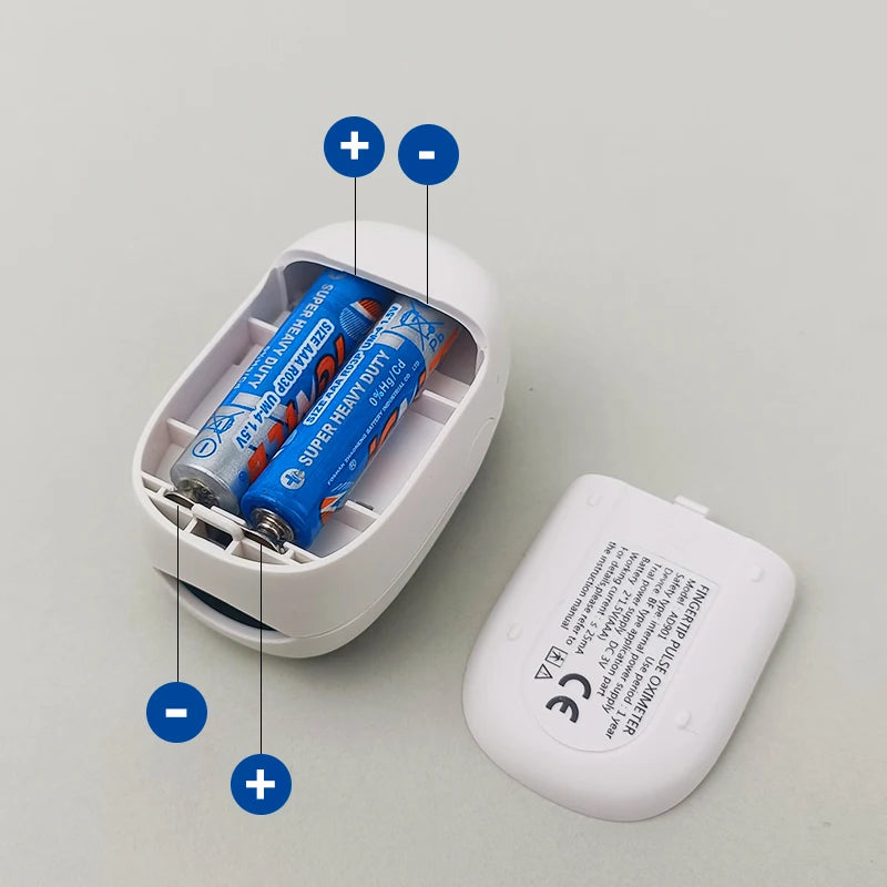🩺 Oxímetro de Pulso Portátil – Medidor de Saturação de Oxigênio (SpO2) e Frequência Cardíaca com Display LED | Uso na Ponta do Dedo