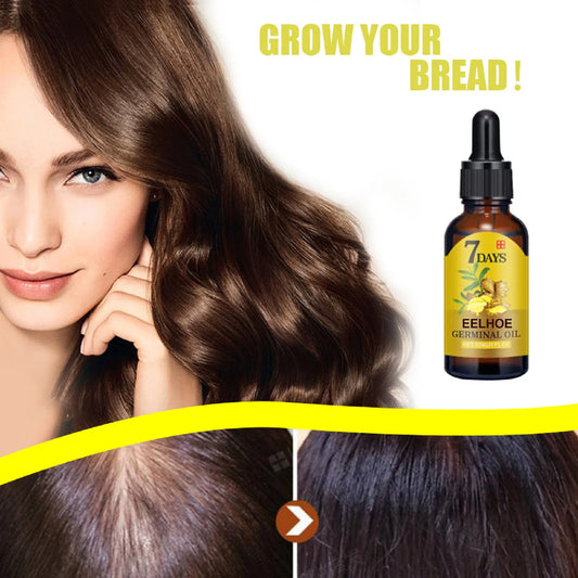 Óleo de Gengibre para Cuidados com o Cabelo – Tratamento Fortalecedor do Couro Cabeludo e Raízes