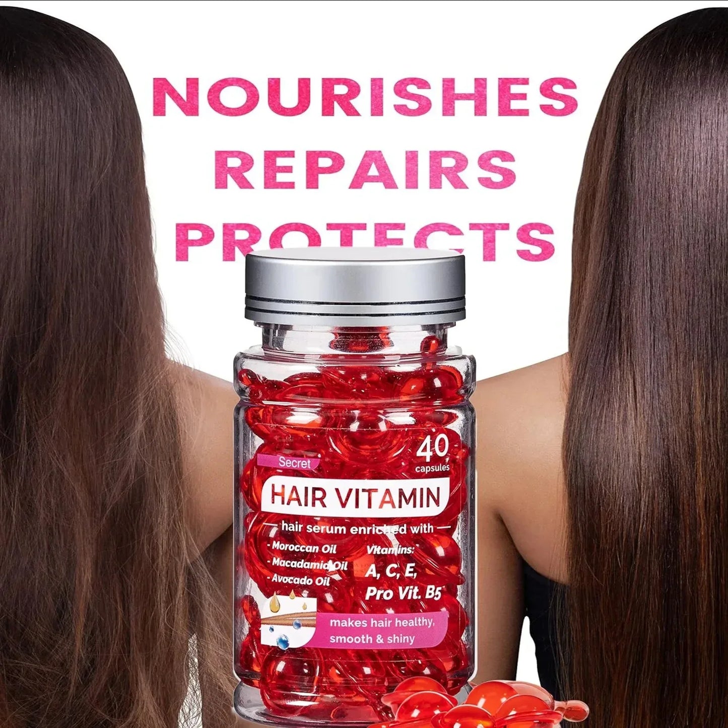 💆‍♀️ Cápsulas de Óleo de Argan Marroquino – Tratamento Capilar com Vitamina Essencial | Reparação de Pontas Duplas, Nutrição e Brilho