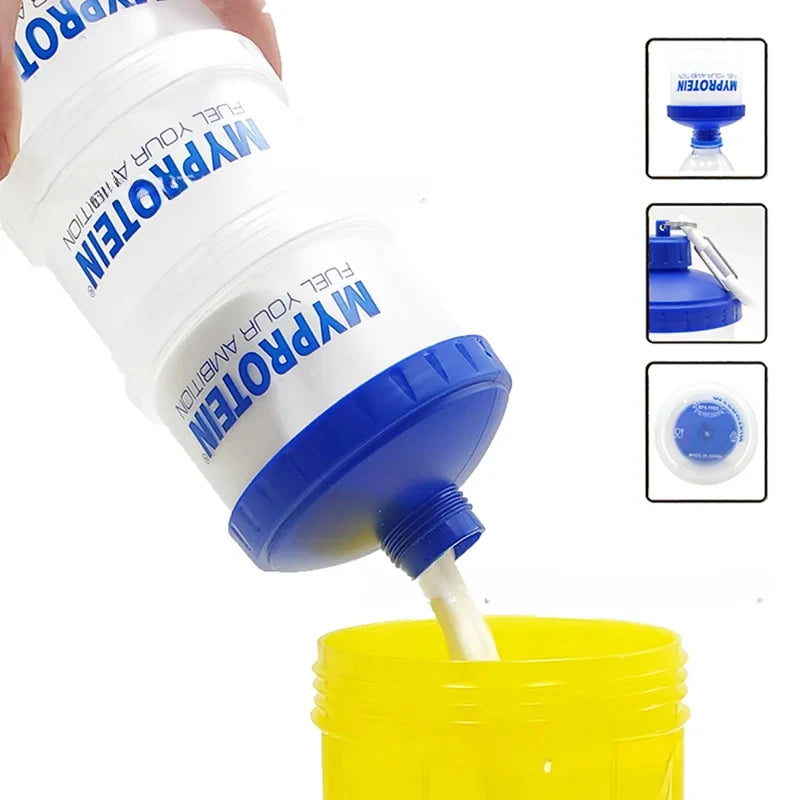 Copo/ Caixa Portátil de Armazenamento para Proteína – Organize Suplementos com Praticidade e Estilo