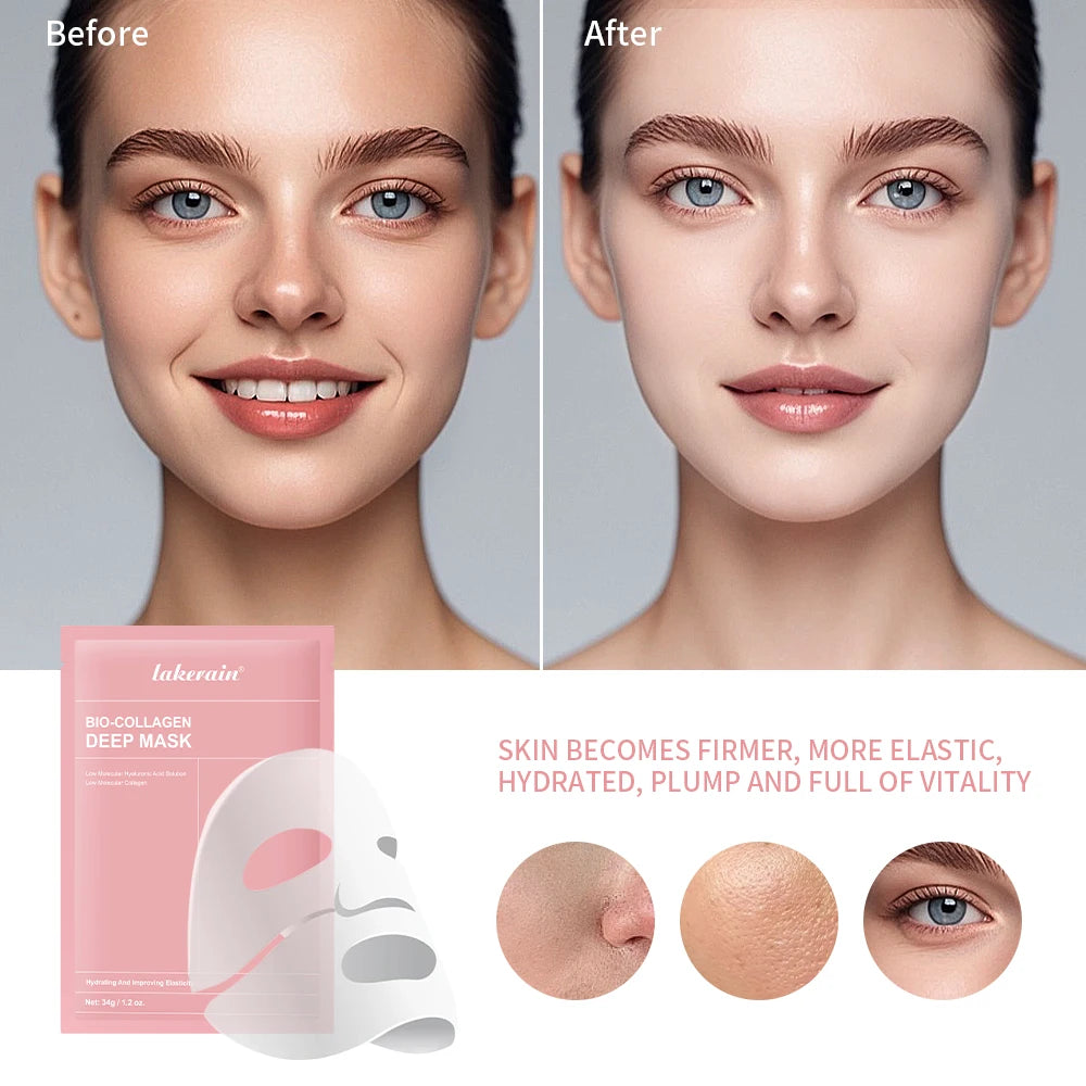 Máscara Facial de Hidrogel Bio-Colágeno – Renovação Profunda e Hidratação Intensa Durante a Noite