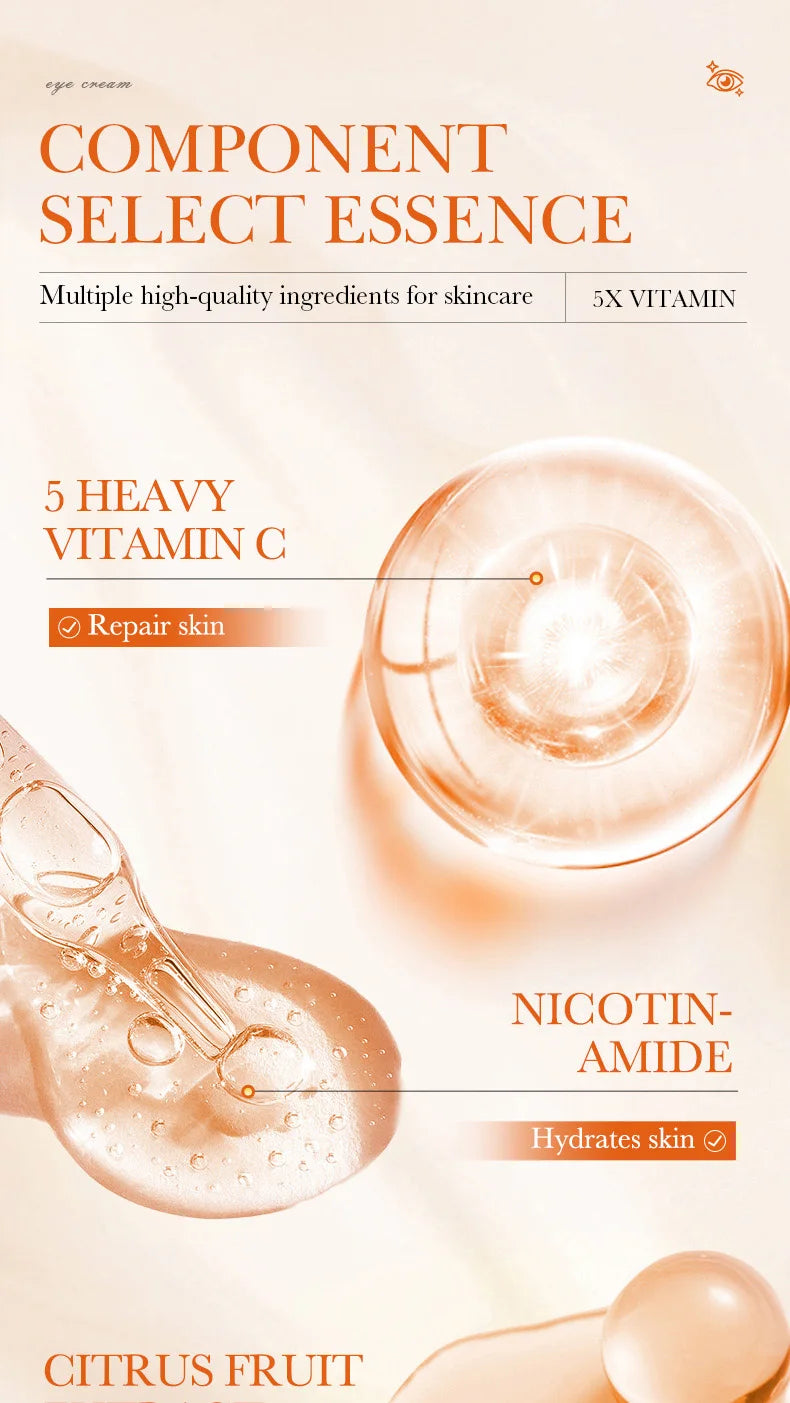 SADOER Creme para Olhos Vitamina C – Antiolheiras e Refirmante