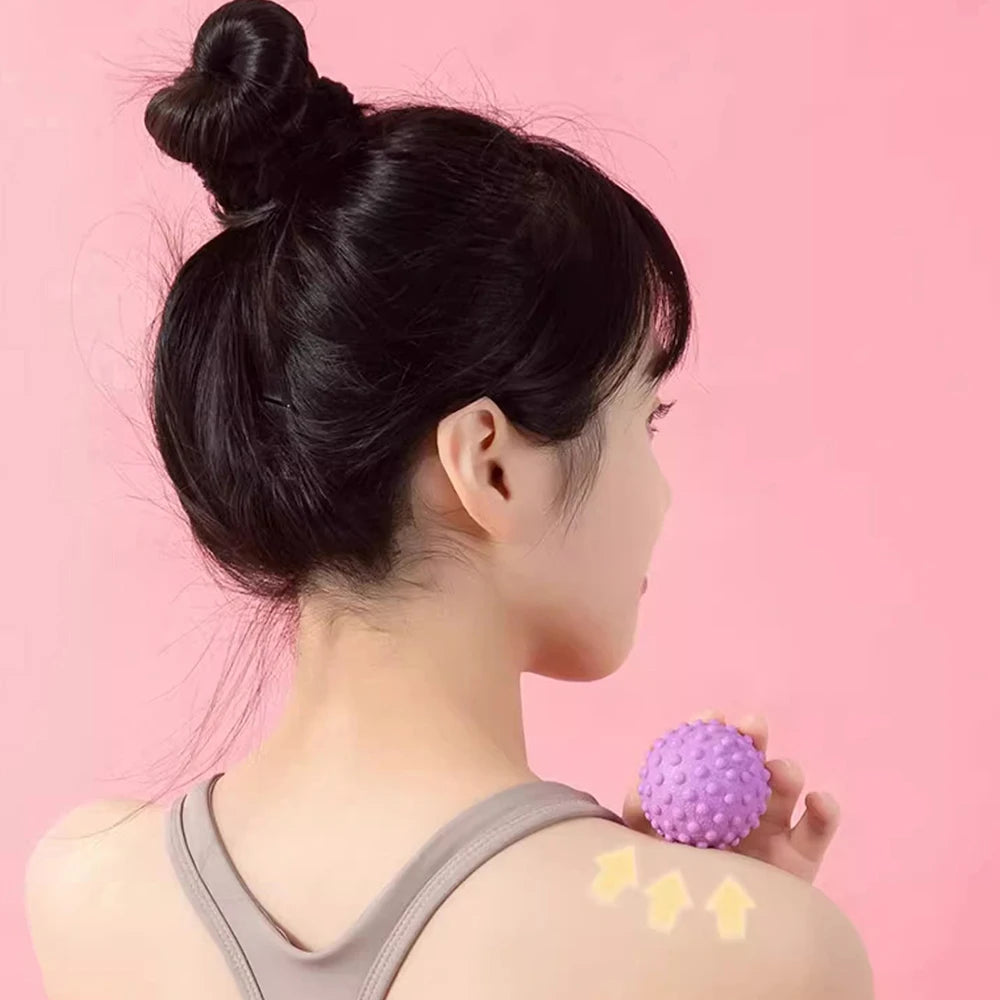 Bola de Massagem com Ponto Gatilho – Alívio Muscular para Costas, Pés, Cintura e Ombros | Bola de Fáscia em TPR para Yoga, Pilates e Relaxamento