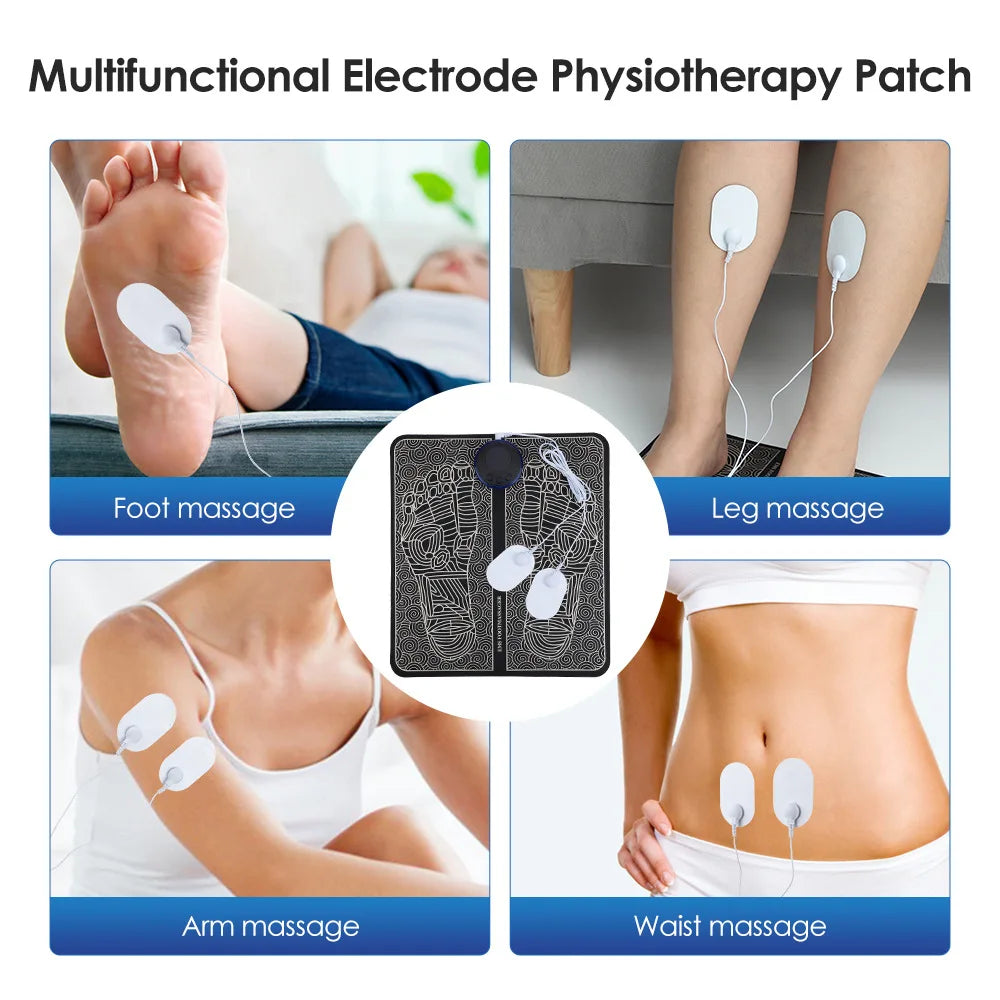 Massageador Elétrico de Pés EMS – Alívio de Dores, Estímulo Muscular e Melhora da Circulação