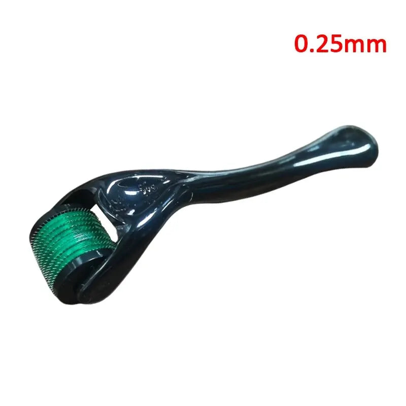 Derma Roller Facial e Corporal para Crescimento de Cabelo – 540 Agulhas (0.2mm, 0.25mm, 0.3mm)