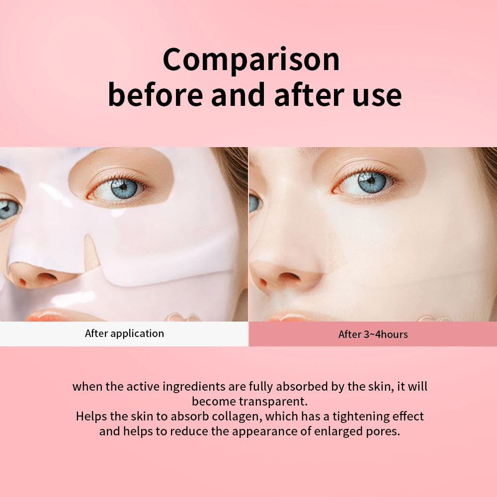 Máscara Facial de Hidrogel Bio-Colágeno – Renovação Profunda e Hidratação Intensa Durante a Noite