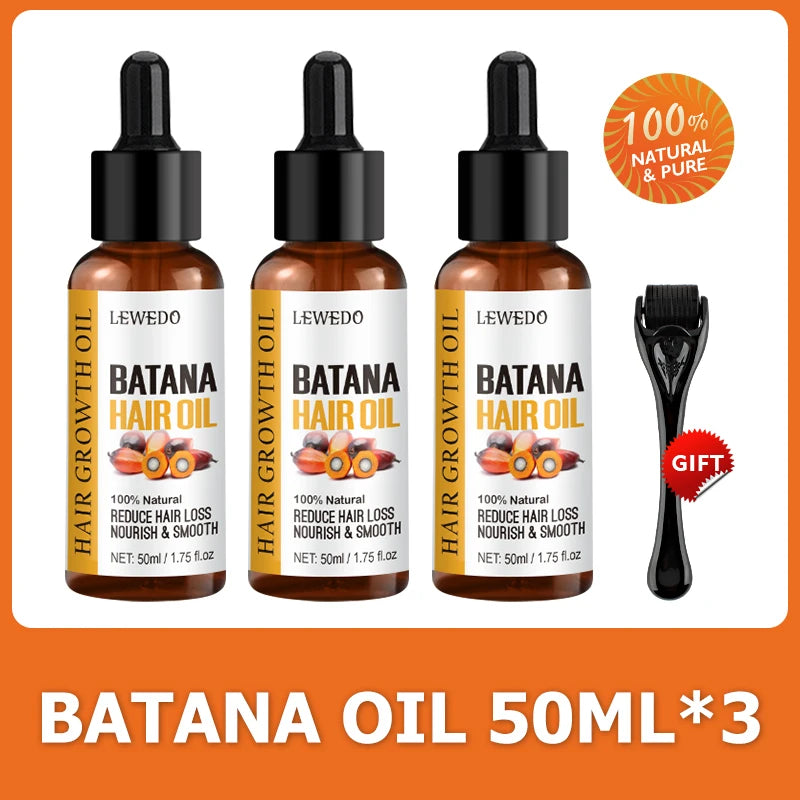 Lewedo Naturals Óleo de Batana Puro – Crescimento Rápido e Cuidado Saudável para Cabelos Masculinos e Femininos