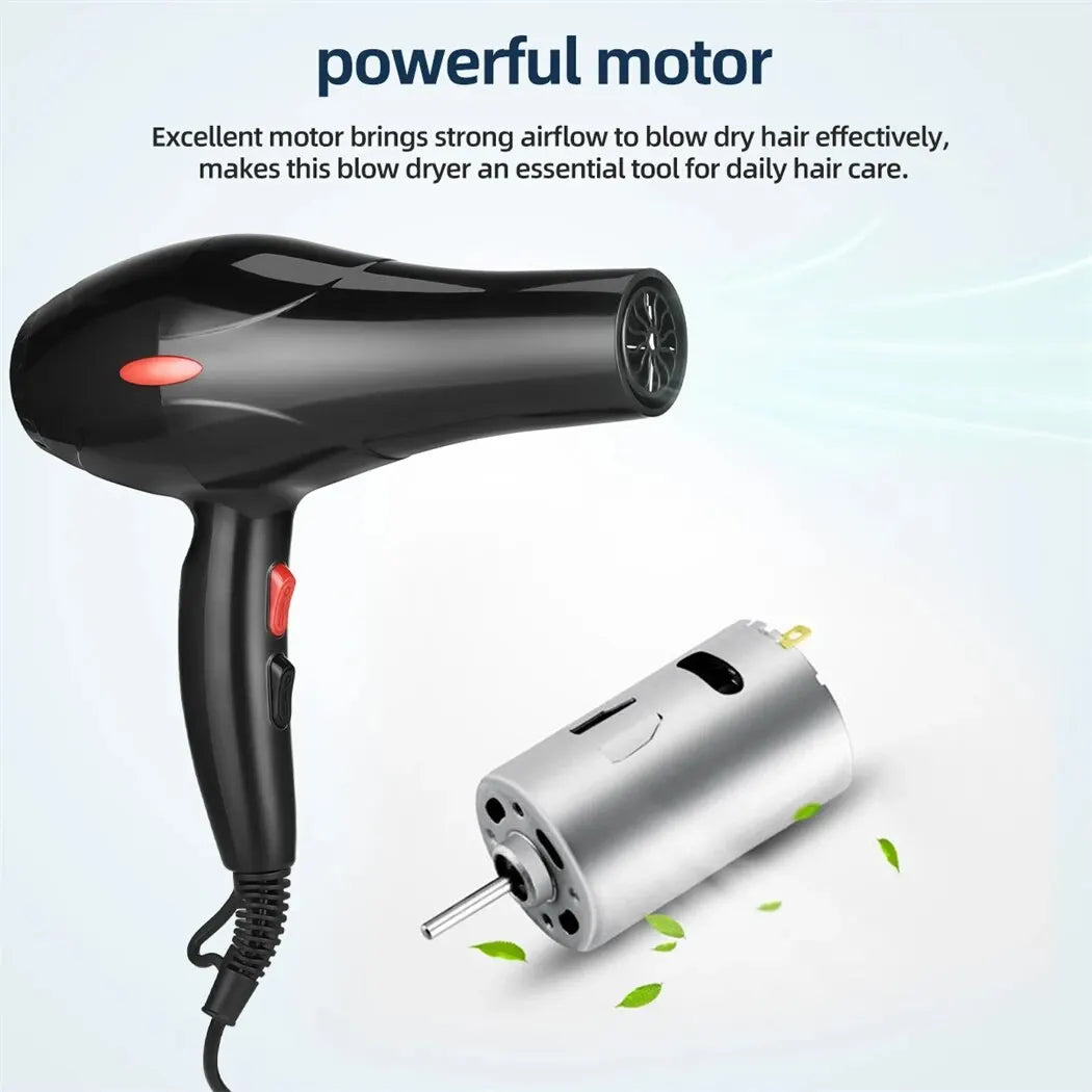 CkeyiN-profissional íon negativo cabelo secador, sopro quente e frio, salão ventilador, difusor, concentrador bocal, uso doméstico, 1600W