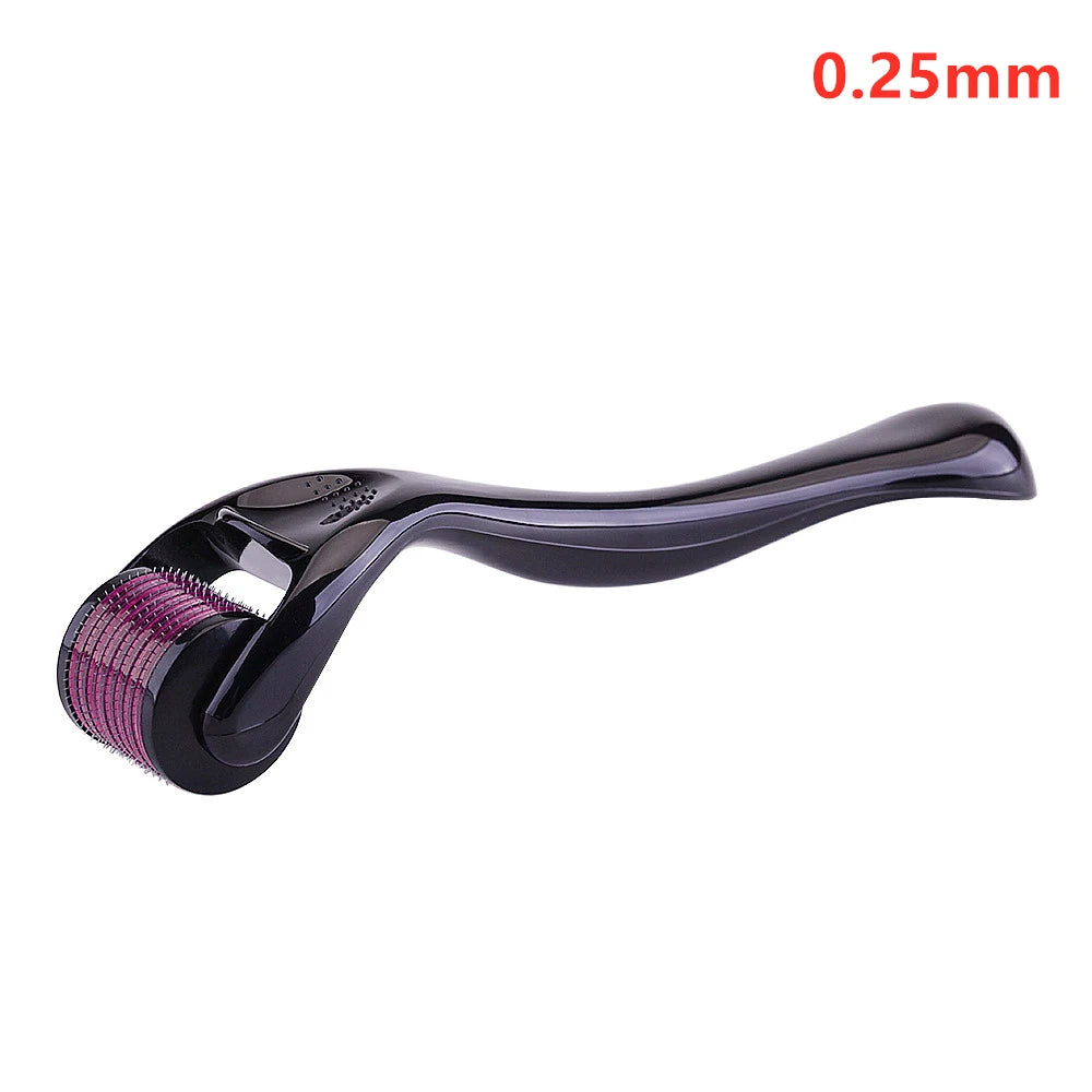 Derma Roller Facial e Corporal para Crescimento de Cabelo – 540 Agulhas (0.2mm, 0.25mm, 0.3mm)