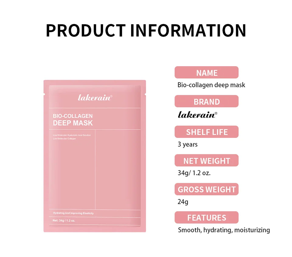 Máscara Facial de Hidrogel Bio-Colágeno – Renovação Profunda e Hidratação Intensa Durante a Noite