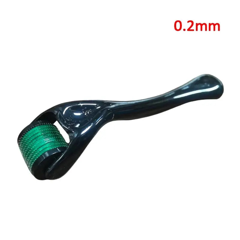 Derma Roller Facial e Corporal para Crescimento de Cabelo – 540 Agulhas (0.2mm, 0.25mm, 0.3mm)