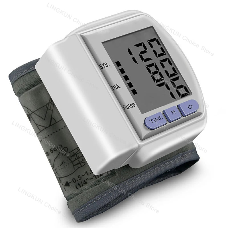 Monitor de Pressão Arterial de Pulso Digital – Medidor com Tela LCD, Frequência Cardíaca e Pulso | Portátil e Fácil de Usar