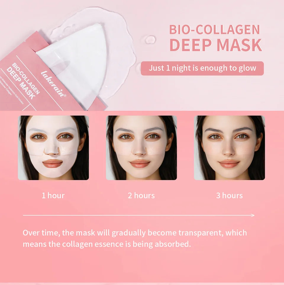 Máscara Facial de Hidrogel Bio-Colágeno – Renovação Profunda e Hidratação Intensa Durante a Noite