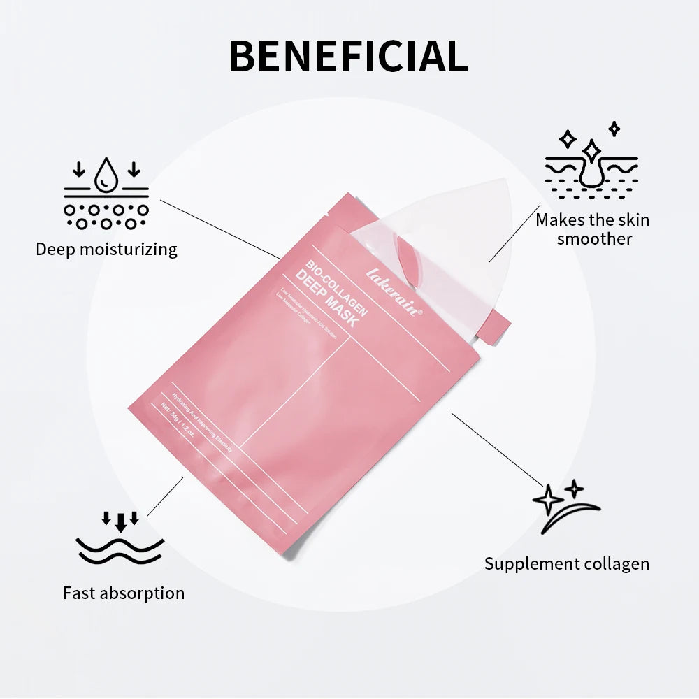 Máscara Facial de Hidrogel Bio-Colágeno – Renovação Profunda e Hidratação Intensa Durante a Noite