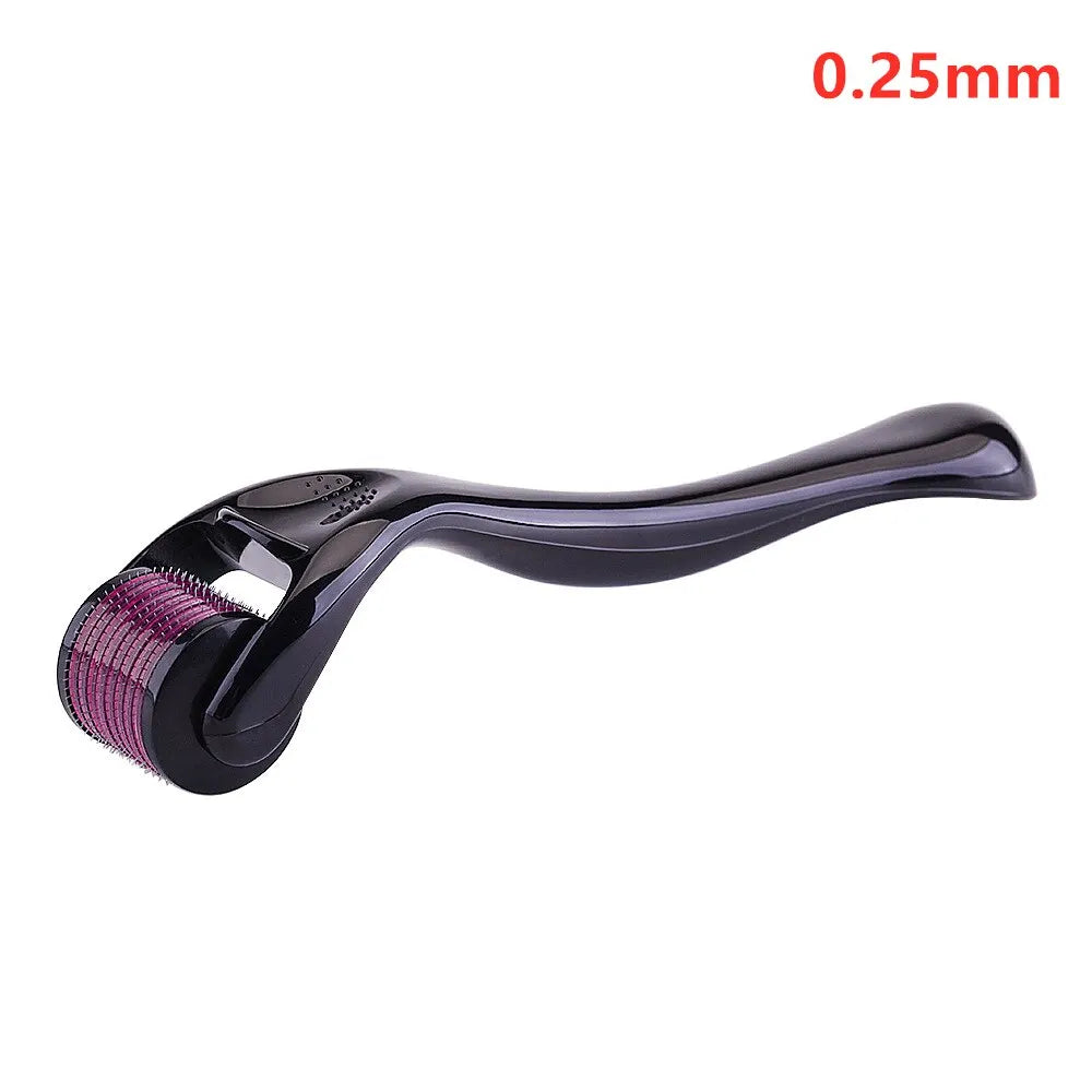 Derma Roller Facial e Corporal para Crescimento de Cabelo – 540 Agulhas (0.2mm, 0.25mm, 0.3mm)