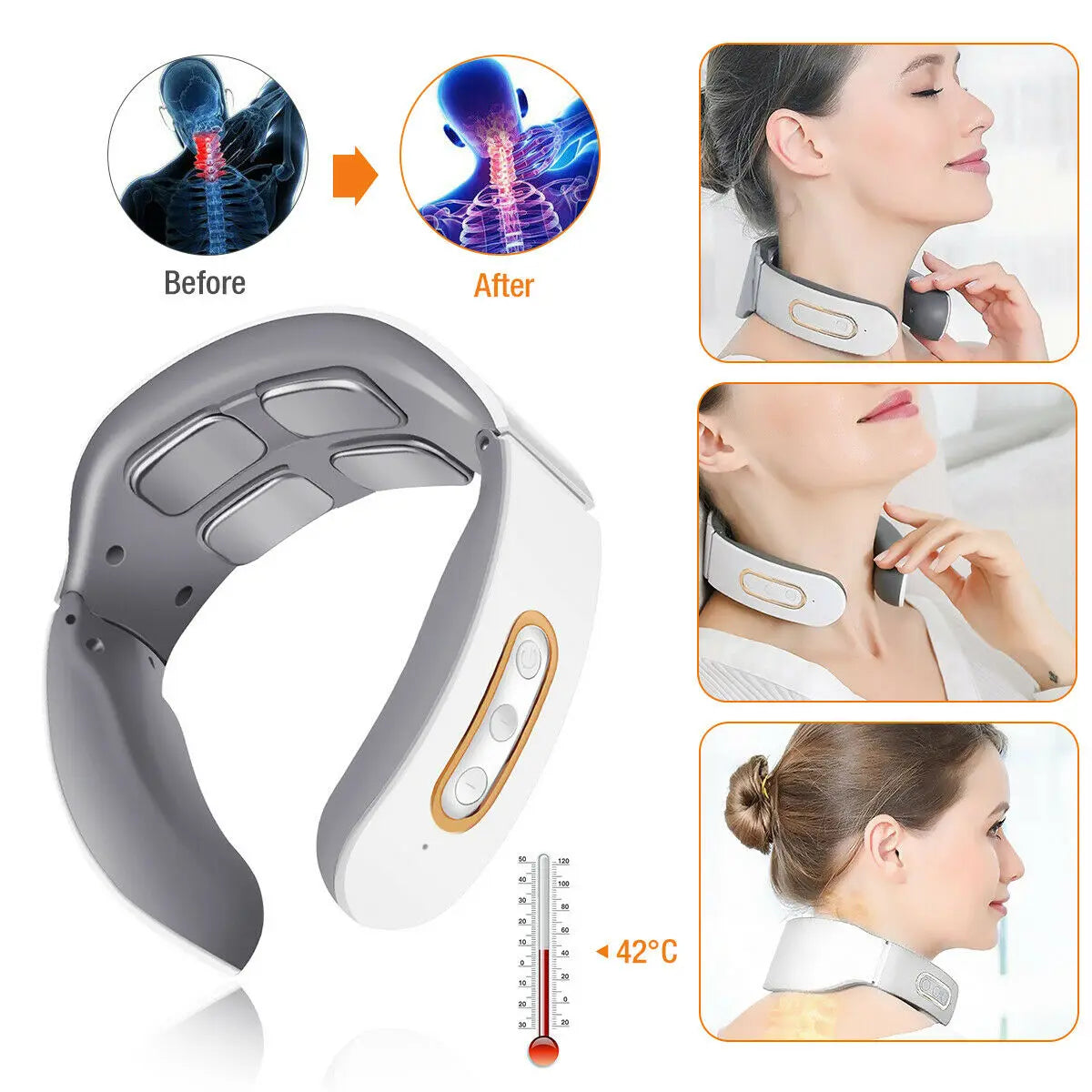Massageador Elétrico para Pulso, Pescoço e Ombro – Alívio de Dores e Relaxamento