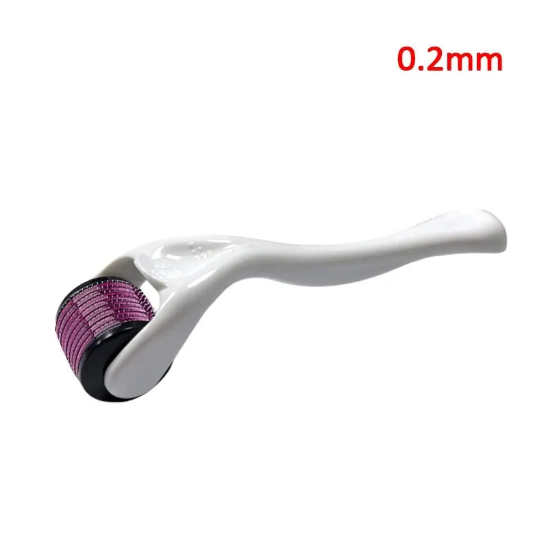 Derma Roller Facial e Corporal para Crescimento de Cabelo – 540 Agulhas (0.2mm, 0.25mm, 0.3mm)