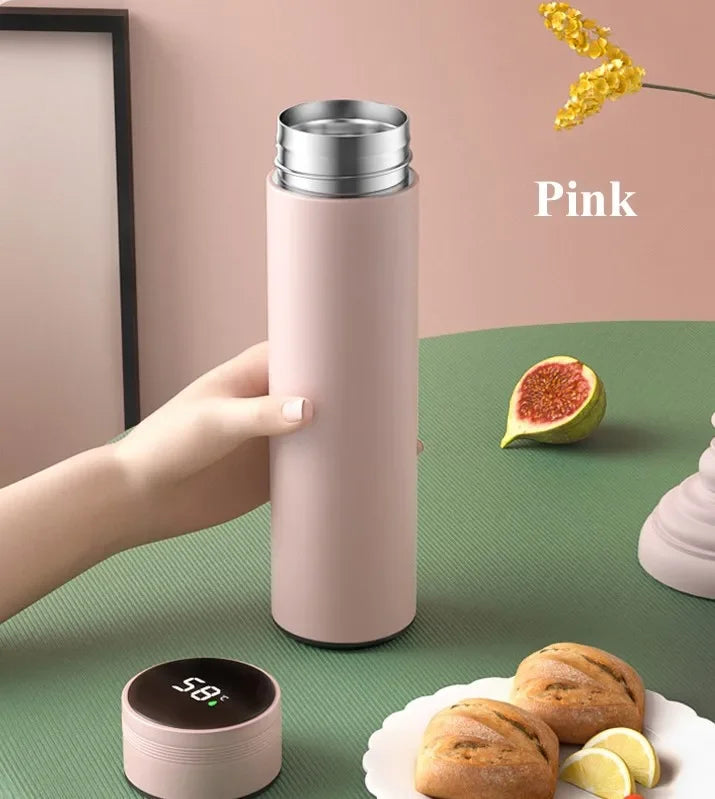🧊 Garrafa Térmica Inteligente 500ml com Display de Temperatura | Aço Inoxidável 304 | Copo Isolado a Vácuo para Café, Chá e Viagem – Presente Ideal para o Dia dos Pais