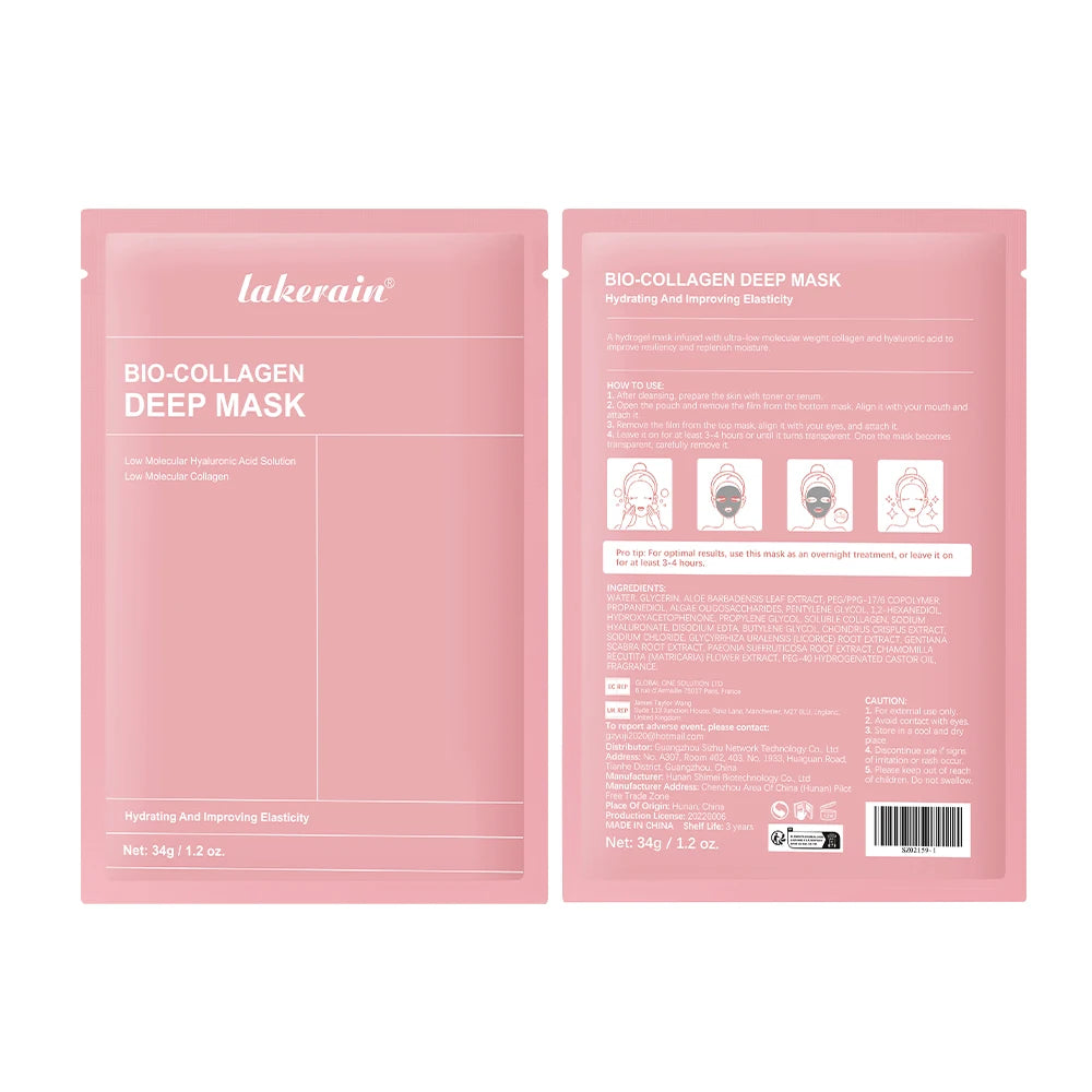 Máscara Facial de Hidrogel Bio-Colágeno – Renovação Profunda e Hidratação Intensa Durante a Noite