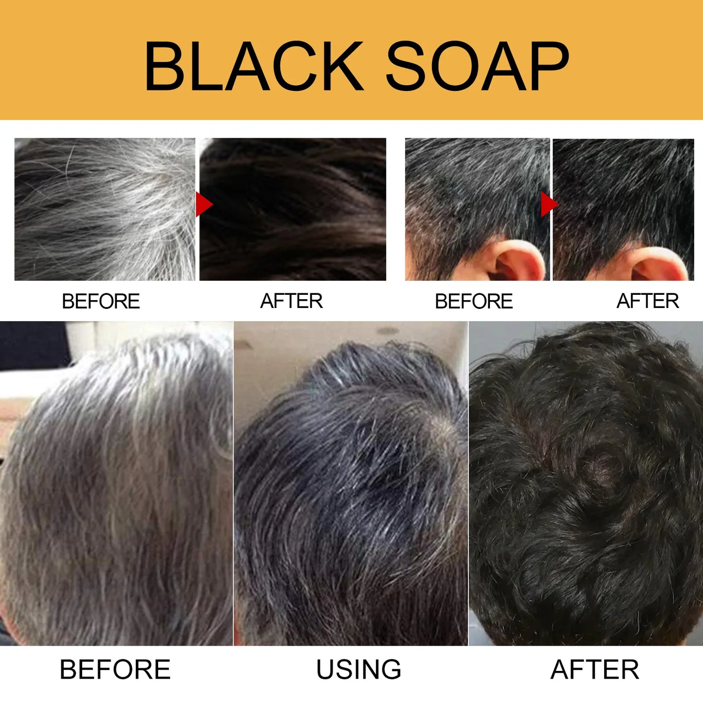 Barra de Shampoo para Cobertura de Cabelos Grisalhos – Reparação, Nutrição e Escurecimento Natural