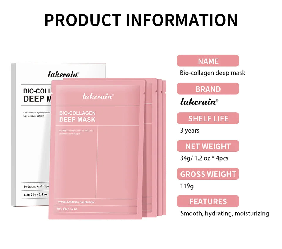 Máscara Facial de Hidrogel Bio-Colágeno – Renovação Profunda e Hidratação Intensa Durante a Noite