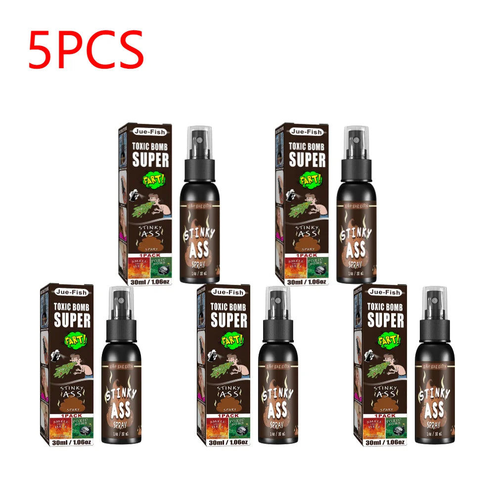 Plastic Gag Spray Can para adultos e crianças, não tóxico, brinquedos engraçados, fedido, brincadeira, festa de Halloween, 30ml