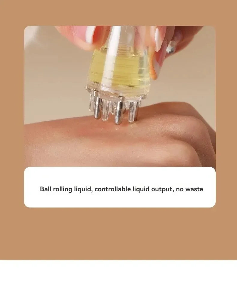 Aplicador de couro cabeludo, solução para recrescimento e estilo de cabelo, pente guia, cabeça hexagonal, bola de rolo de óleo, pente de massagem, ferramentas de relaxamento