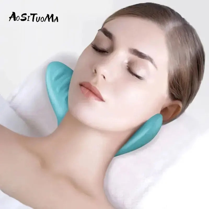 Travesseiro de Tração Cervical – Relaxador Muscular e Massageador para Pescoço, Ombro e Coluna