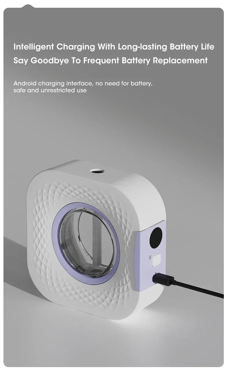 Difusor de Aroma Inteligente com Display Digital – Purificador de Ar com 4 Níveis de Intensidade | Para Óleos Essenciais | USB, Mesa ou Parede