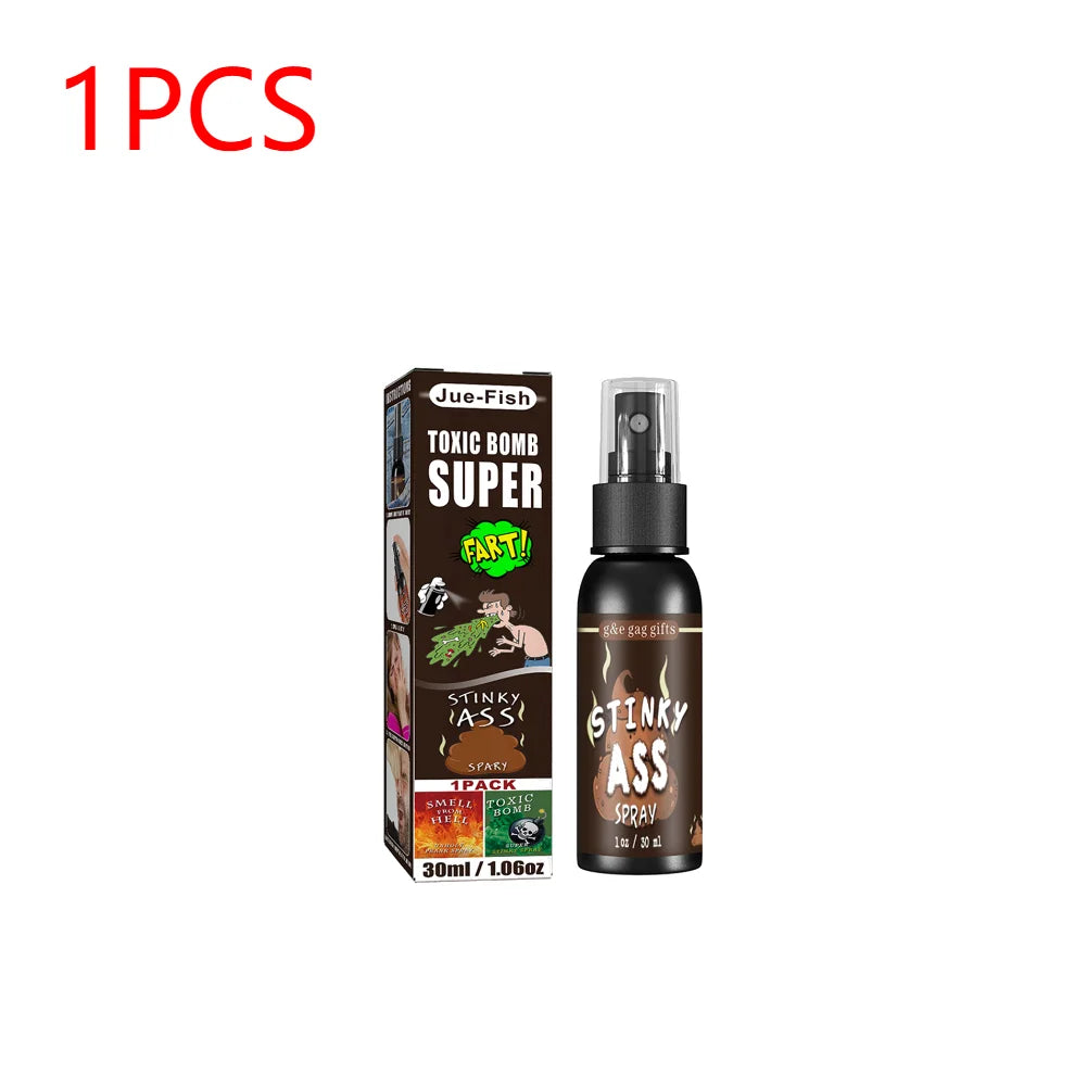 Plastic Gag Spray Can para adultos e crianças, não tóxico, brinquedos engraçados, fedido, brincadeira, festa de Halloween, 30ml