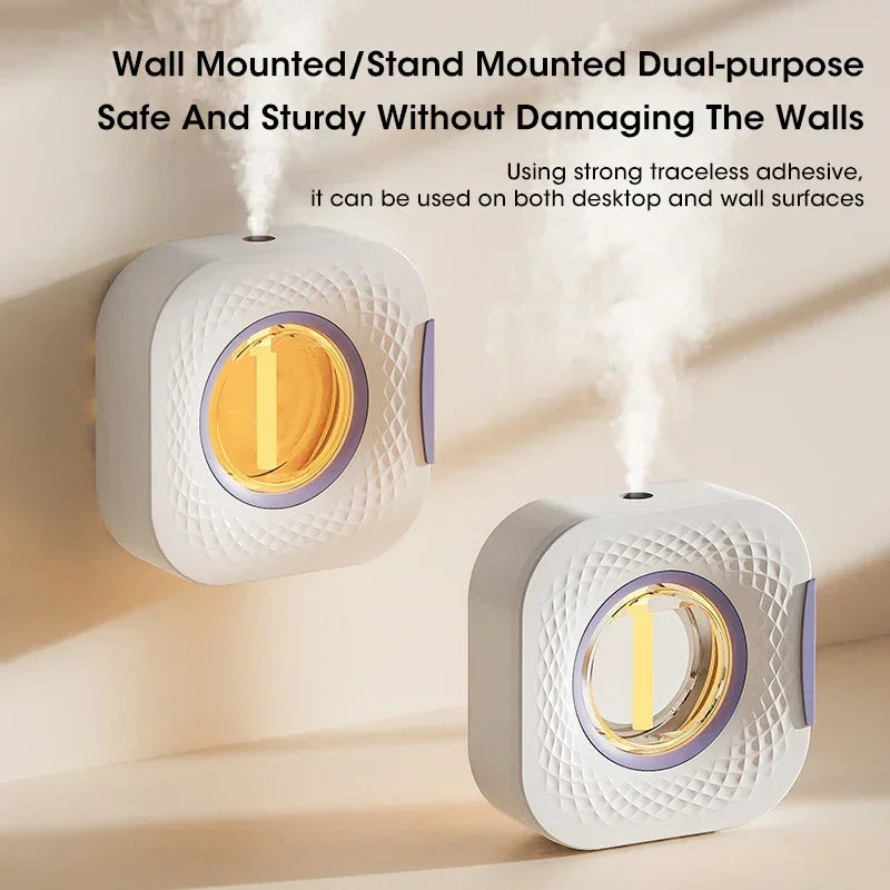 Difusor de Aroma Inteligente com Display Digital – Purificador de Ar com 4 Níveis de Intensidade | Para Óleos Essenciais | USB, Mesa ou Parede