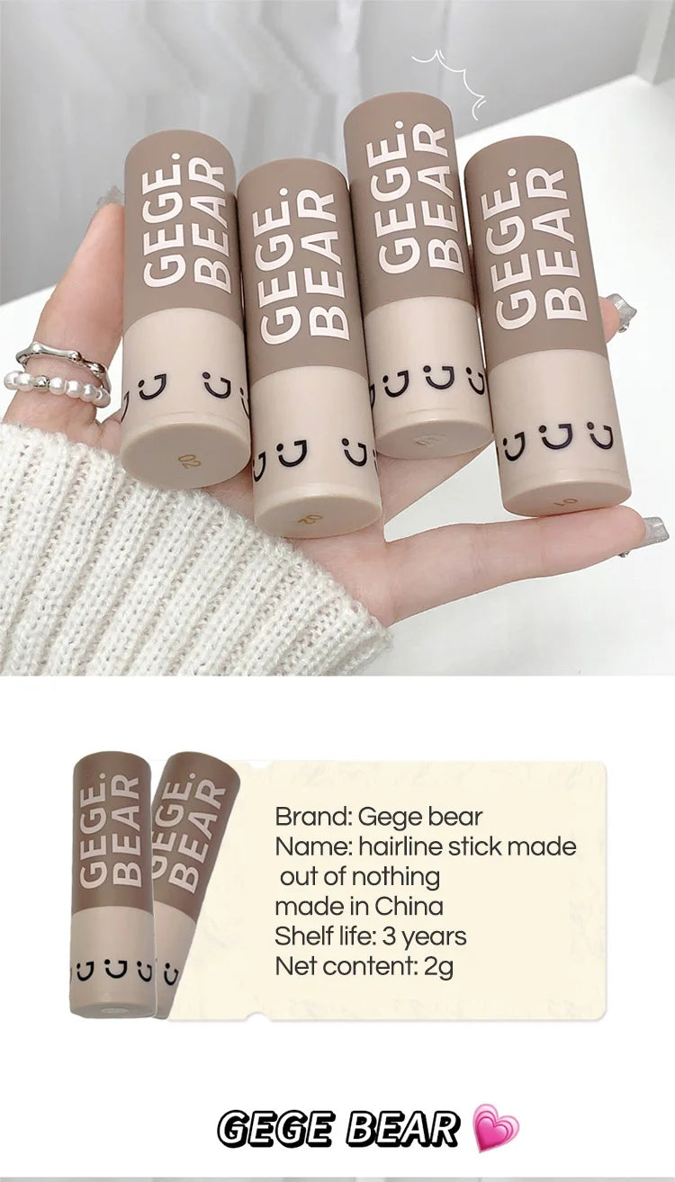 Sombra de Cabelo em Pó Gege Bear – Impermeável, Efeito Natural e Cobertura Instantânea para Falhas e Linha do Cabelo