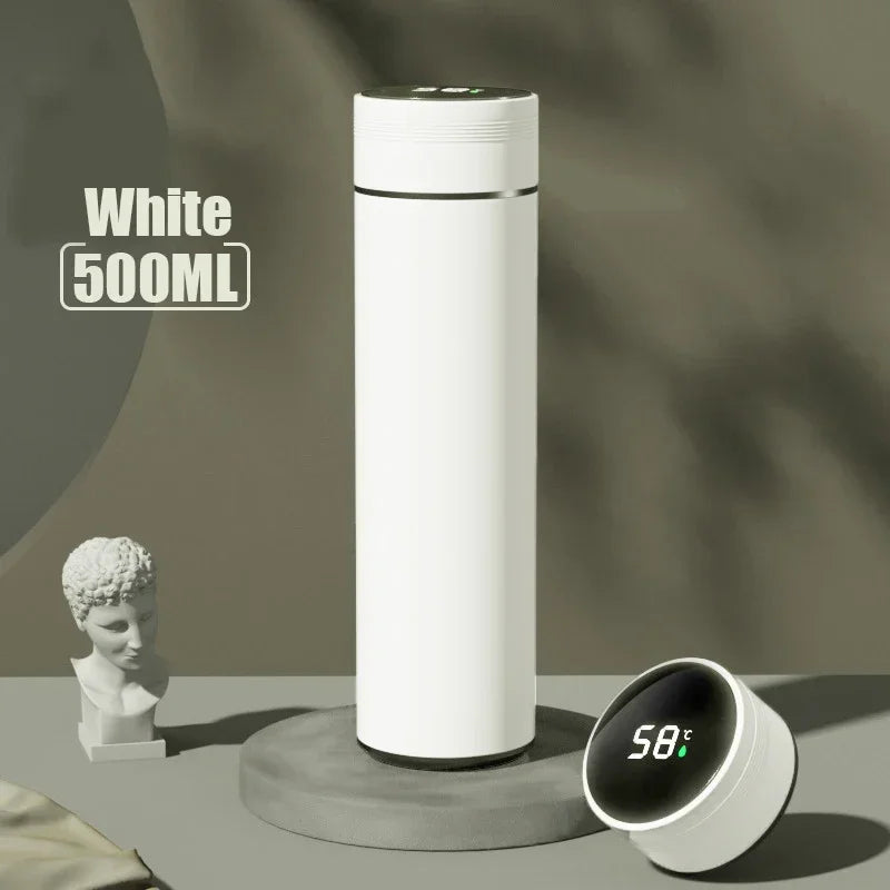 🧊 Garrafa Térmica Inteligente 500ml com Display de Temperatura | Aço Inoxidável 304 | Copo Isolado a Vácuo para Café, Chá e Viagem – Presente Ideal para o Dia dos Pais