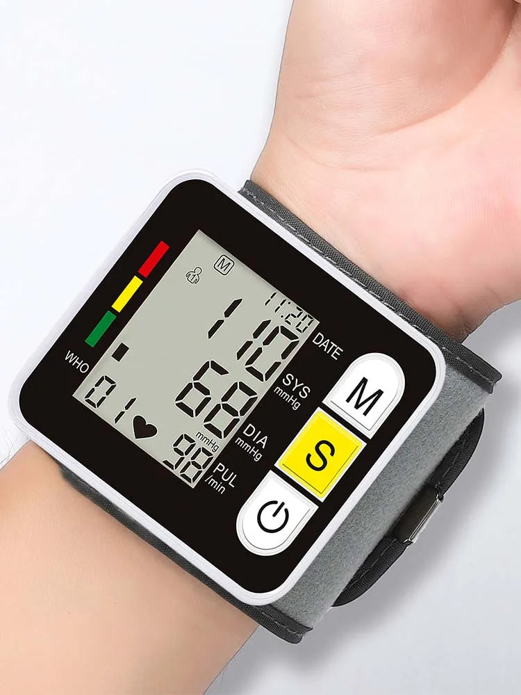 Monitor de Pressão Arterial de Pulso Digital – Medidor com Tela LCD, Frequência Cardíaca e Pulso | Portátil e Fácil de Usar