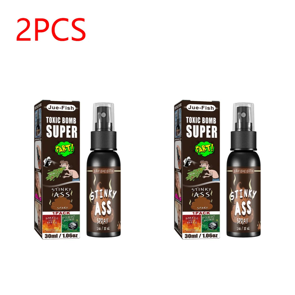 Plastic Gag Spray Can para adultos e crianças, não tóxico, brinquedos engraçados, fedido, brincadeira, festa de Halloween, 30ml