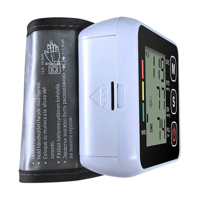 Monitor de Pressão Arterial de Pulso Digital – Medidor com Tela LCD, Frequência Cardíaca e Pulso | Portátil e Fácil de Usar