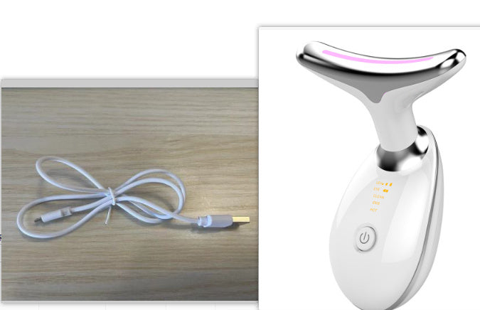 Massageador térmico EMS para levantamento e abertura do pescoço, removedor de rugas por microcorrente elétrica