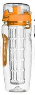 Garrafa de água com infusor de frutas de 32 onças, garrafa de água de frutas sem BPA, garrafa de plástico esportivo com infusor de frutas, coqueteleira e garrafa de água para beber