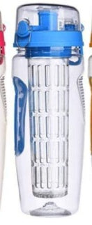 Garrafa de água com infusor de frutas de 32 onças, garrafa de água de frutas sem BPA, garrafa de plástico esportivo com infusor de frutas, coqueteleira e garrafa de água para beber