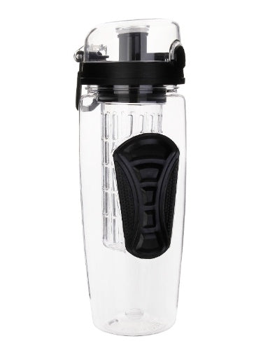 Garrafa de água com infusor de frutas de 32 onças, garrafa de água de frutas sem BPA, garrafa de plástico esportivo com infusor de frutas, coqueteleira e garrafa de água para beber