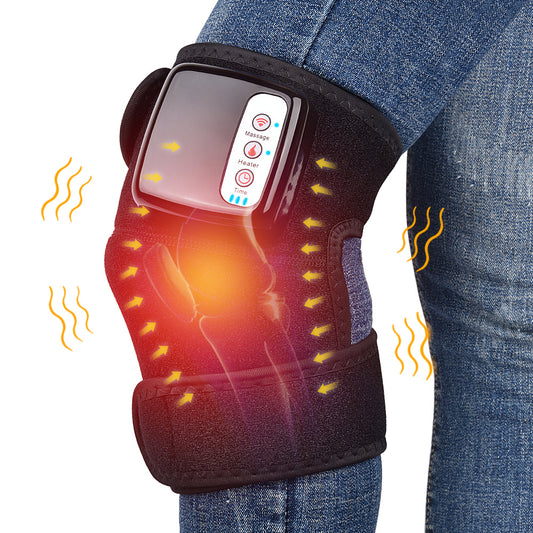 Massageador elétrico de joelho com aquecimento infravermelho, envoltório para cotovelo, suporte para articulação, terapia de vibração, máquina de fisioterapia, alívio da dor