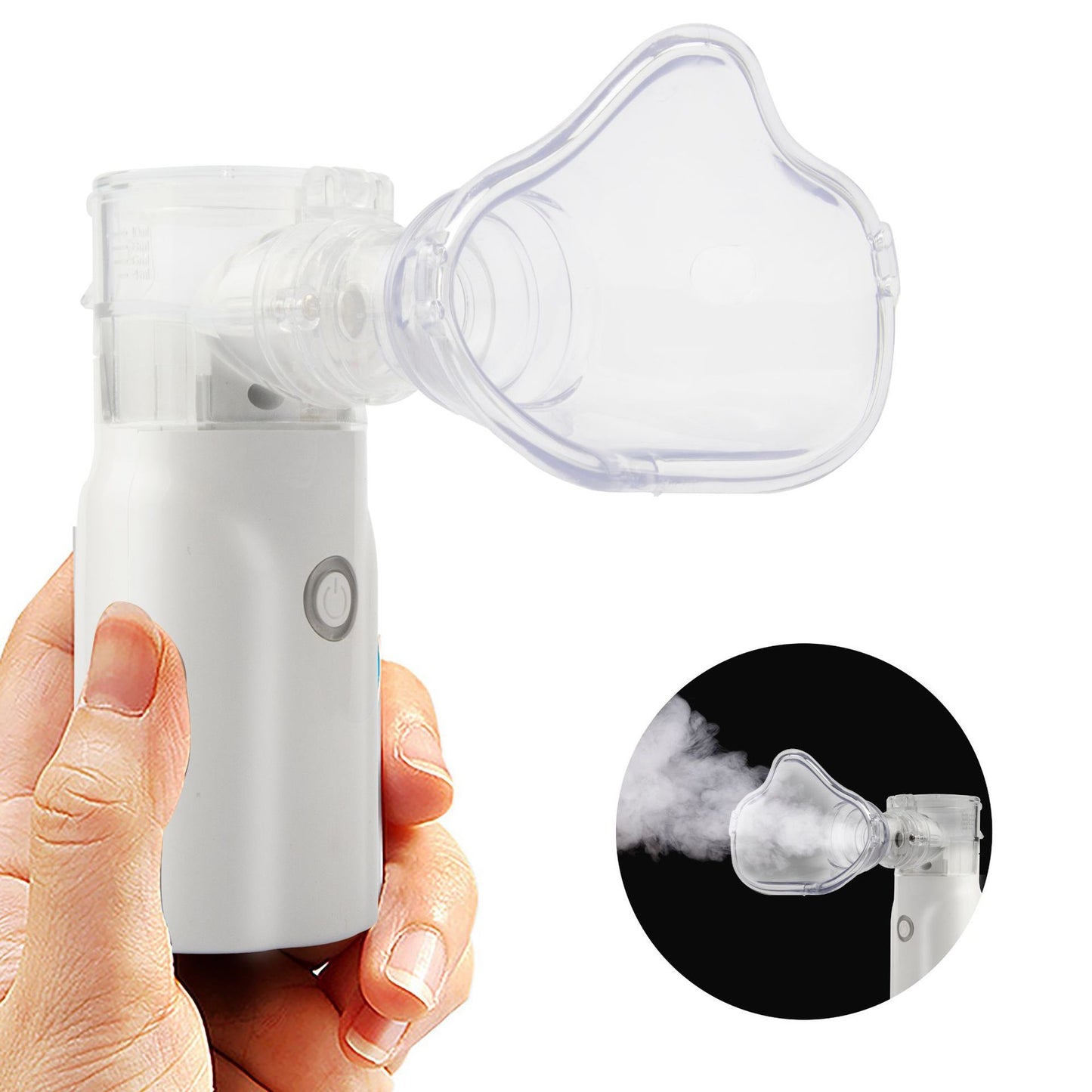 Nebulizador portátil ultrassônico silencioso com botão LED para crianças